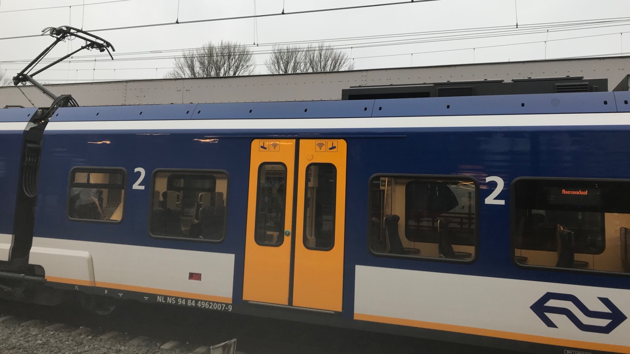 Cctv indication on the door of the train